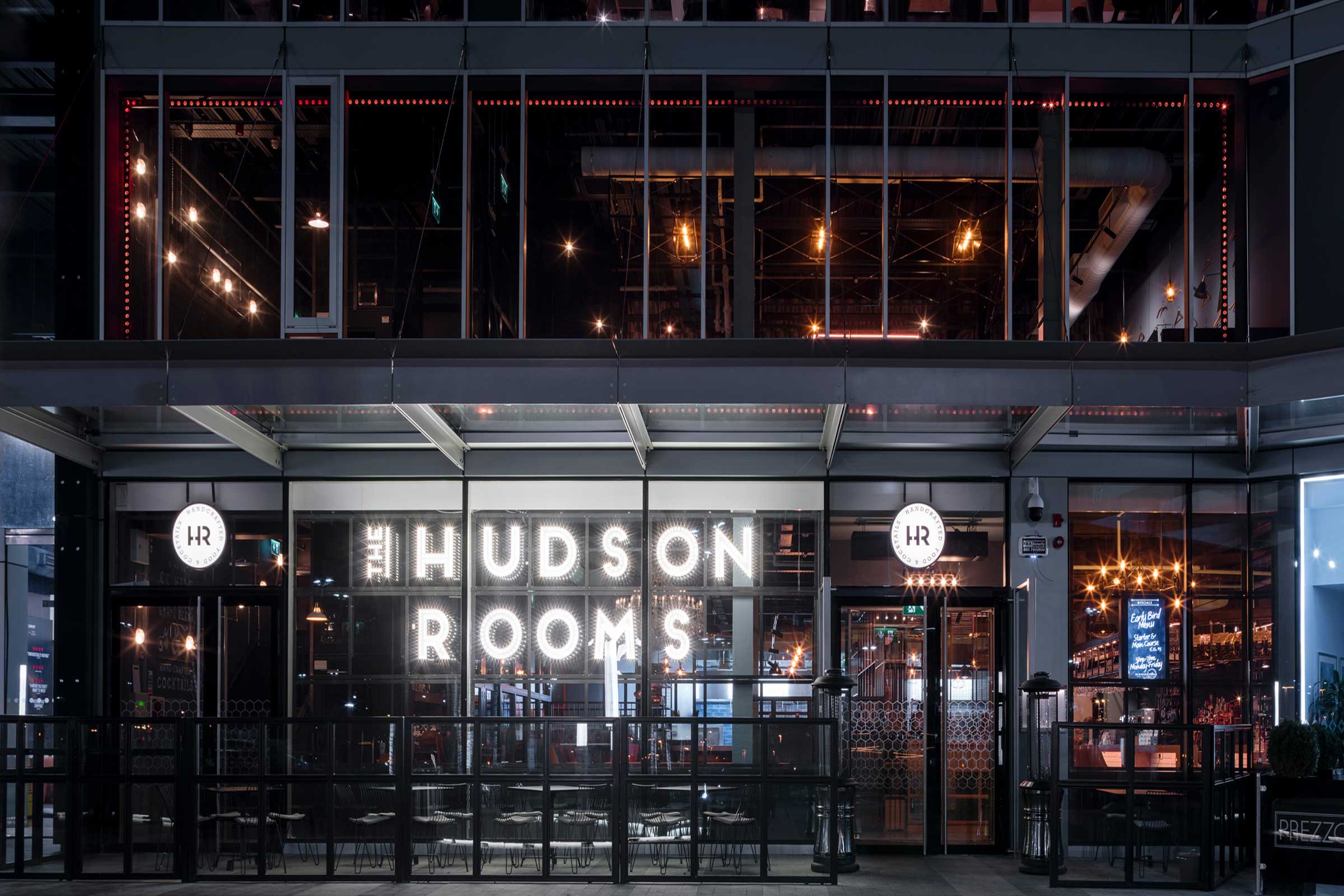 the hudson rooms bar front